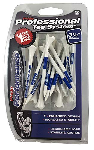 Pride Performance Professional Tee System Plastic Golf Tees, 3-1/4 inch - 30 count (Blue)