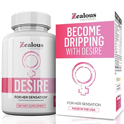 Desire Female Enhancement Pills – 5X Natural Mood Booster for Women - Increase Energy, Vitality, Reduce Dryness, Balance Hormones, PMS and Menopause Relief - 60 Caps