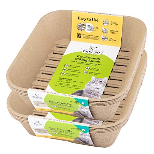 Kitty Sift Disposable Sifting Litter Box Liners (Jumbo Liner Refills, Pack of 10)