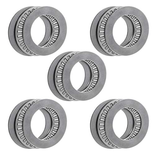 uxcell TC1625 Thrust Needle Roller Bearings with Washers 1' Bore 1-9/16' OD 5/64' Width 5pcs