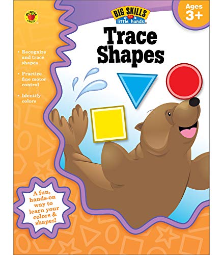 Carson Dellosa | Trace Shapes Workbook | Preschool–Kindergarten, 32pgs (Big Skills for Little Hands®)