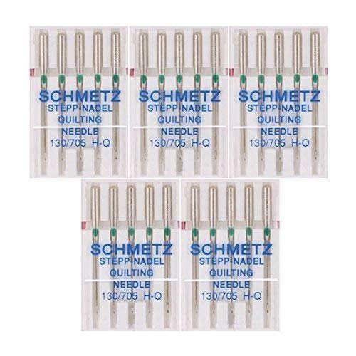 Schmetz Quilting Sewing Machine Needles 130/705H H-Q Size 90/14, (pack of 5)