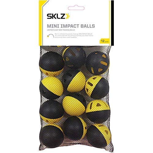 SKLZ Impact Limited-Flight Practice Baseball, Softball, and Mini Balls (Mini, 12 Pack)