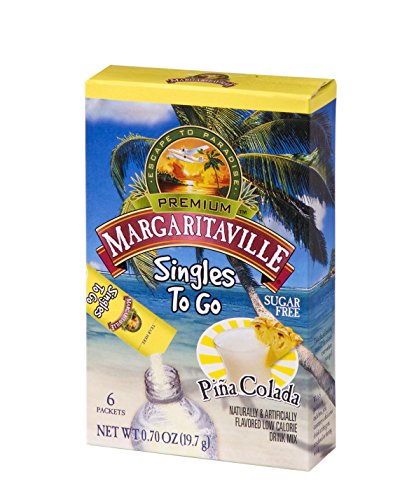 Margaritaville Singles To Go Water Drink Mix - Pina Colada Flavored, Non-Alcoholic Powder Sticks (12 Boxes with 6 Packets Each - 72 Total Servings), 0.70 Ounce (Pack of 12)