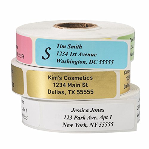 Return Address Labels - Roll of 500 Personalized Labels (White)