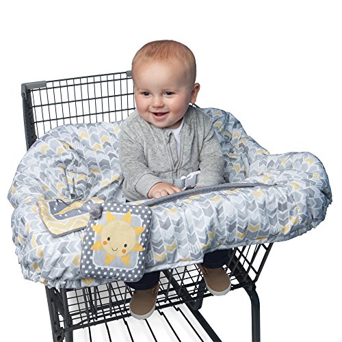 Boppy Shopping Cart and Restaurant High Chair Cover, Sunshine/Gray