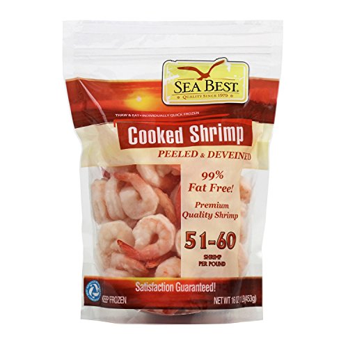 Sea Best 51/60 Cooked Peeled and Deveined Shrimp, 16 Ounce