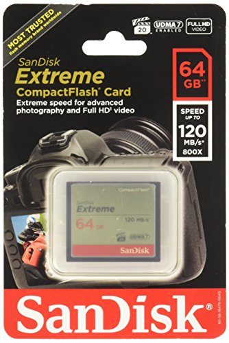 Sandisk Extreme CompactFlash Memory Card - 64 GB (SDCFXS-064G-A46)