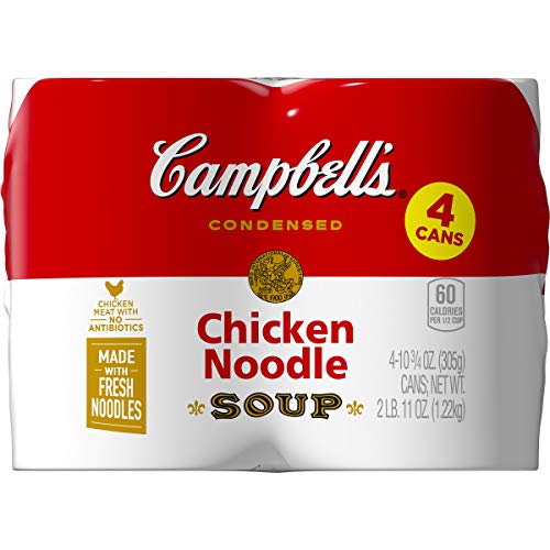 Campbell's Condensed Chicken Noodle Soup, 10.75 oz. Can, 10.75 Ounce (Pack of 4)