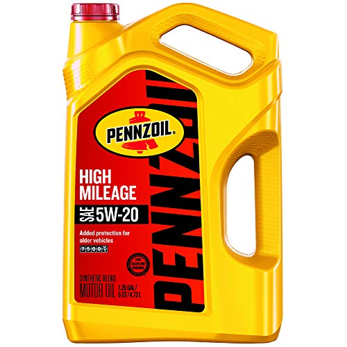 Pennzoil High Mileage Conventional 5W-20 Motor Oil for Vehicles Over 75K Miles (5-Quart, Single-Pack)