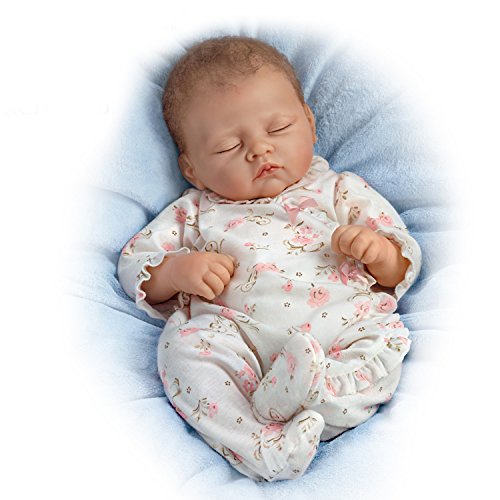 The Ashton - Drake Galleries Bella Rose Baby Doll Breathes, Coos and Has A Heartbeat