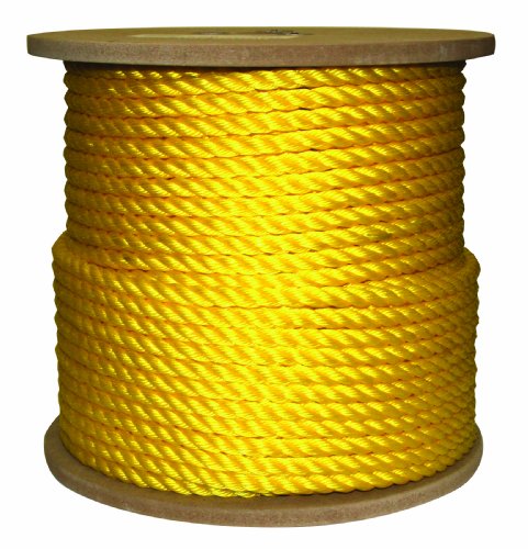 Rope King TP-12400Y Twisted Poly Rope - Yellow - 1/2 inch x 400 feet