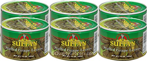 Sultan Stuffed Grape Leaves, 14 Ounce Each, Pack of 6