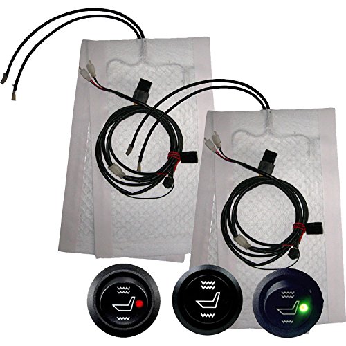 Water Carbon C12 12v Auto Seat Heater Kit Round Switch Hi/lo Setting Heated Seat Cushion -2 Seats