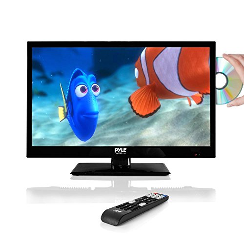 Pyle 21.5' LED TV Monitor | 1080p - Multimedia Disc Player - Ultra HD - Audio Streaming - Stereo Speakers, Wall Mount | PTVDLED22 model