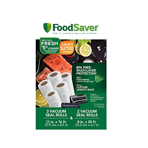 FoodSaver 8' and 11' Vacuum Seal Rolls Multipack | Make Custom-Sized BPA-Free Vacuum Sealer Bags