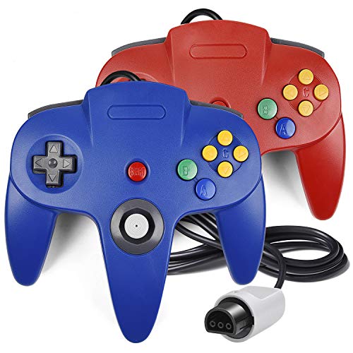 2 Pack N64 Controller, iNNEXT Classic Wired N64 64-bit Gamepad Joystick for Ultra 64 Video Game Console