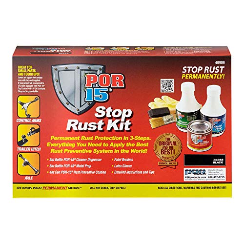 POR-15 40909 Stop Rust Kit, Permanent Corrosion Preventive System, Gloss Black