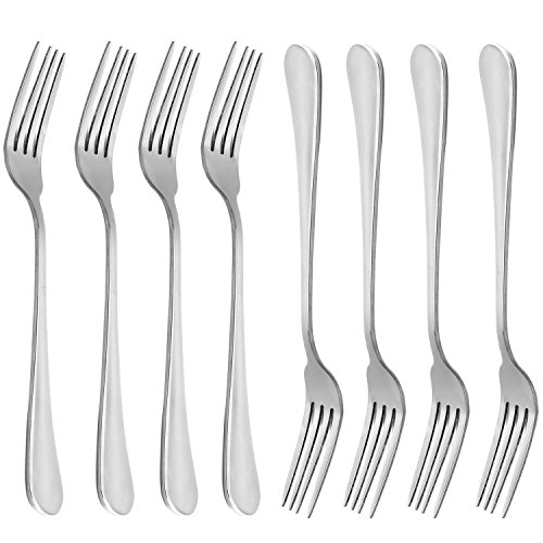 Dinner Forks, MCIRCO 18/10 Heavy-duty Stainless Steel Dinner Forks,Salad Forks Set of 8, 8 Inches