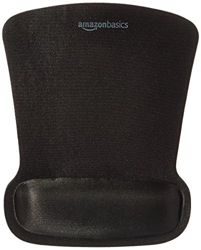 AmazonBasics Gel Computer Mouse Pad with Wrist Support Rest