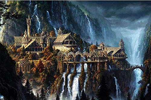 Zxx1 5D Diamond Painting Fairy Castle Kit Full Round Drill Kit Rhinestone Diamond Art Painting for AdultsKidsPerfect for Home Wall Decor 15.7inx19.6in