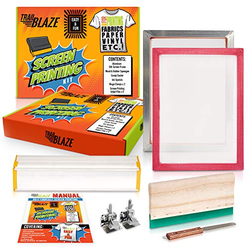 Professional Grade Silk Screen Printing Kit - Perfect for DIY T-Shirt Photo Emulsion Paper Fabric Printing | Screen Print Starter Kit Great Gift for all Levels