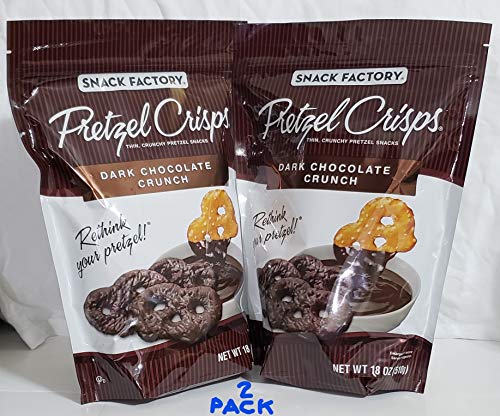 Snack Factory Pretzel Crisps Dark Chocolate Crunch, 36 Oz - (2 - 18oz Bags)
