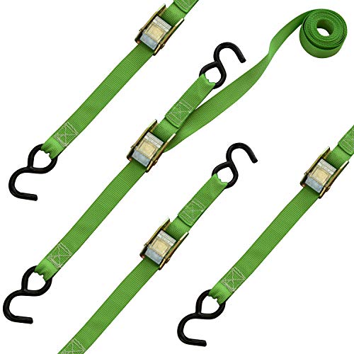 SmartStraps 10-Foot Cambuckle (4pk) 900 lbs Break Strength, 300 lbs Safe Work Load– Tie Down Fragile and Lighter Loads for Transport – Offers More Security Than Rope
