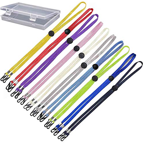 Face Mask Lanyards for Kids and Adults - 10-Pack Ear Pressure Relief Lanyards for Mask for Kids, Adjustable Anti-Lost Mask Lanyard Strap to Protect Ears - 10 Colors