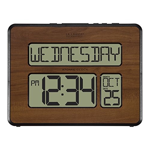 La Crosse Technology 513-1419-WA-INT Atomic Large Full Digital Calendar Clock