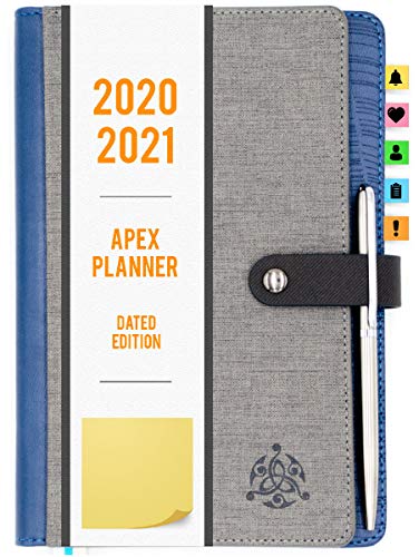 STYLIO APEX Planner Jul 2020 - Jun 2021. Fully Dated Monthly, Weekly & Daily Calendar Planner. Include Planner Stickers & Executive Pen. Agenda/Academic/School Schedule for Students