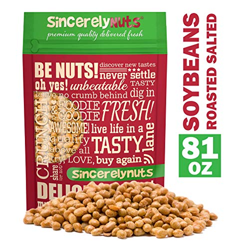 Sincerely Nuts Roasted Soybeans Lightly Salted (5 LB) - Healthy Fat - Vegan & Kosher - Easy Snack -Gluten-Free