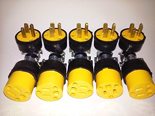 (10) Extension Cord Replacement Ends (5) MALE (5) FEMALE Plug Electrical Repair