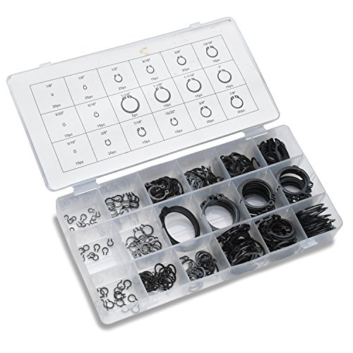 VECTOR J&R Quality Tools 300-Piece Snap Ring Shop Assortment - 18 Sizes