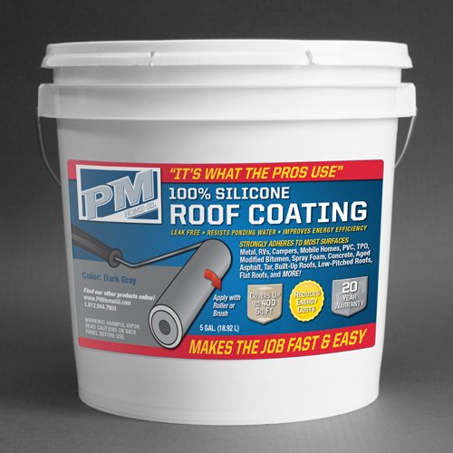 PM Home-Sil 100% Silicone Roof Coating - Dark Gray (1 Gallon)
