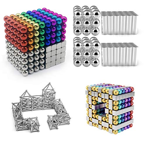 sunsoy Magnetic Balls 5mm 510 Pcs Fidget Toys Rare Earth Magnet Marbles Desk Toy Games Magnetic Beads Stress Relief Toys for Adults