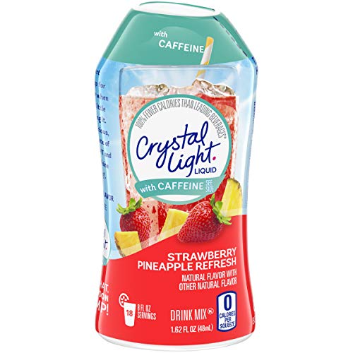 Crystal Light Liquid Strawberry Pineapple Refresh Energy Drink Mix with Caffeine (1.62 oz Bottle)