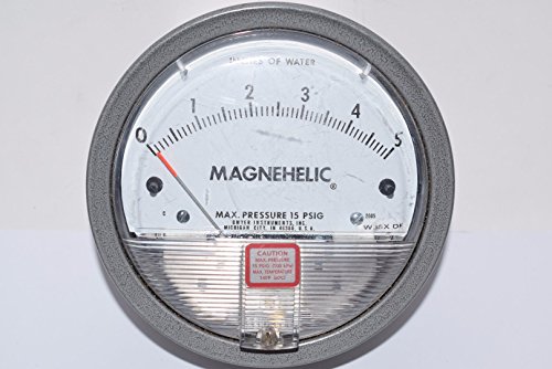 Dwyer 2005 Magnehelic Differential Pressure Gauge, Type, 0 to 5' WC