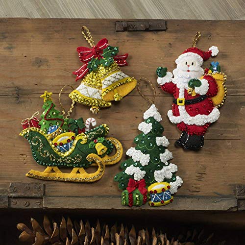 Bucilla Santa’s Grand Sleigh Felt Applique Ornament Kit