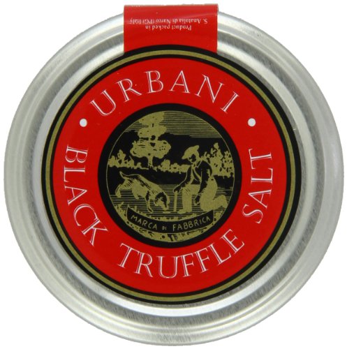 Italian Black Truffle Salt With Real Truffle Flakes - 3.5 Ounce - By Urbani Truffles. Made In Italy With The Finest Salt For A Strong Taste And Smell. Perfect To Boost Flavor To Any Kind Of Food