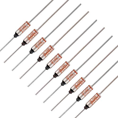 BOJACK SF139E SEFUSE 10A 250V Thermal Fuses 142 Degrees Celsius Thermal Cutoffs (Pack of 10 pcs)