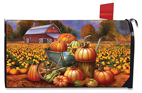 Briarwood Lane Pumpkin Farm Fall Magnetic Mailbox Cover Cart Autumn Standard