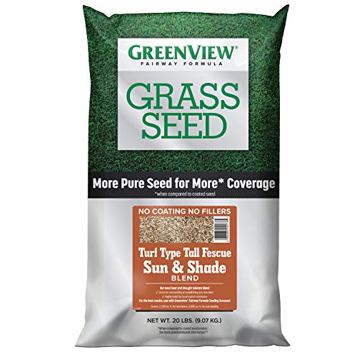 GreenView 2829348 Fairway Formula Grass Seed Turf Type Tall Fescue Sun & Shade Blend, 20 lb