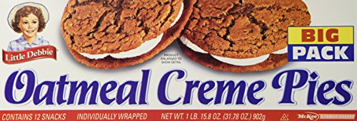 Little Debbie Oatmeal Crème Pie Big Pack, 12 Count per box 31. 78 Ounce