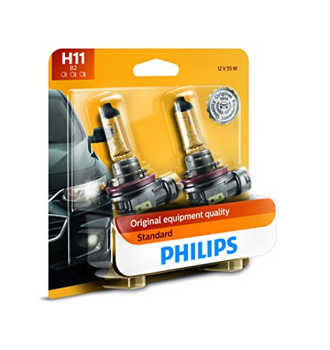 PHILIPS - 12362B2 Philips H11 Standard Halogen Replacement Headlight Bulb, 2 Pack