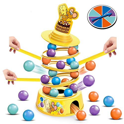 HISTOYE Tower Stacking Fun Board Game for Kids 4-6 Adults Balance Suspend Family Games for Party Montessori Tumbling Educational Fine Motor Skills Toys Gifts for 4 5 6 7 8 9+ Years Old Boys & Girls