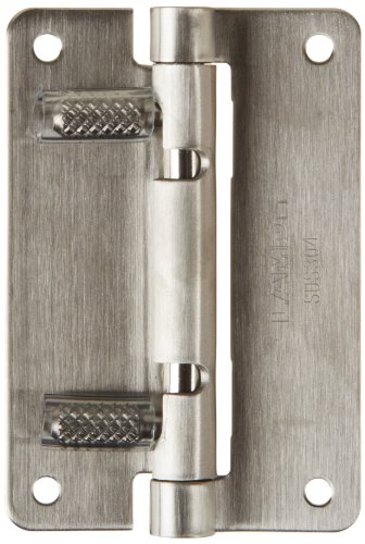 Sugatsune HG-OTA75 Stainless Steel 304 Quick Release Hinge with Screw Holes, Satin Finish, 50mm Open Width, 6mm Pin Diameter, 75mm Height