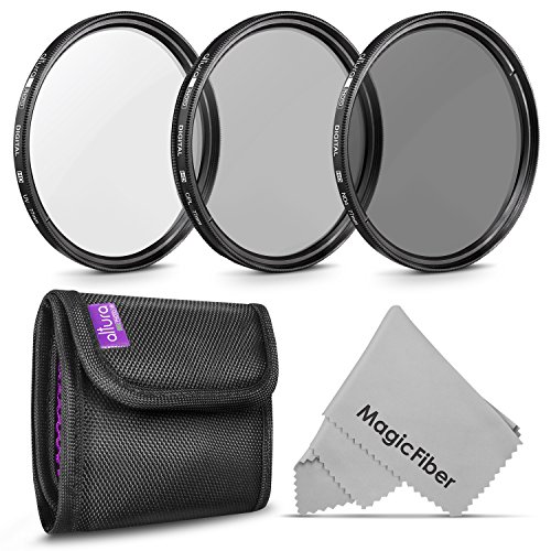 77MM Altura Photo Professional Photography Filter Kit (UV, CPL Polarizer, Neutral Density ND4) for Camera Lens with 77MM Filter Thread + Filter Pouch