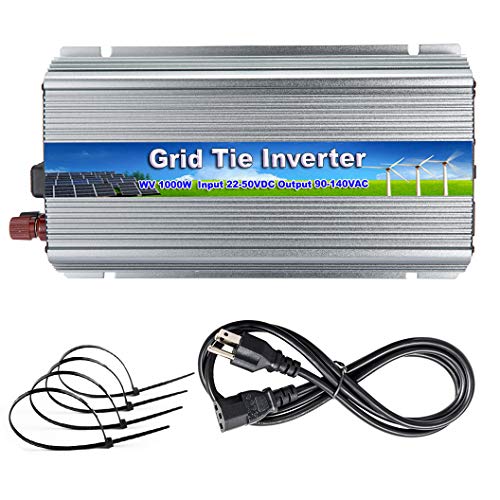 iMeshbean 1000W Grid Tie Power Inverter DC 10.8-30V /22V-50V to AC 110V / 220V MPPT Pure Sine Wave Inverter for Solar Panel System (DC 22V-50V-AC 110V)