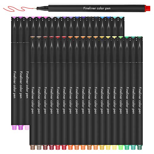Colored Journal Planner Pens, 36 Felt Tip Pens Fine Point Markers Drawing Porous Pen for Bullet Journal Writing Note Taking Calendar, Art Office Supplies